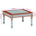 Mesa de centro madera maciza de mango azul pintada a