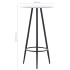Mesa alta de cocina MDF blanco 60x107,5