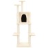 Rascador para gatos con postes de sisal color crema 144,5