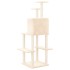 Rascador para gatos con postes de sisal color crema 144,5