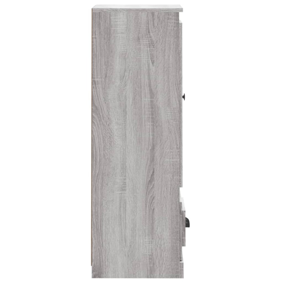 Aparador alto madera contrachapada gris Sonoma 36x35,5x103,5