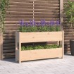 Jardinera de madera maciza de pino 112x25x66 cm