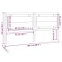Cabecero de cama madera maciza de pino gris 205,5x4x100