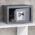 HI Caja fuerte con cierre eléctrico gris 31x20x20