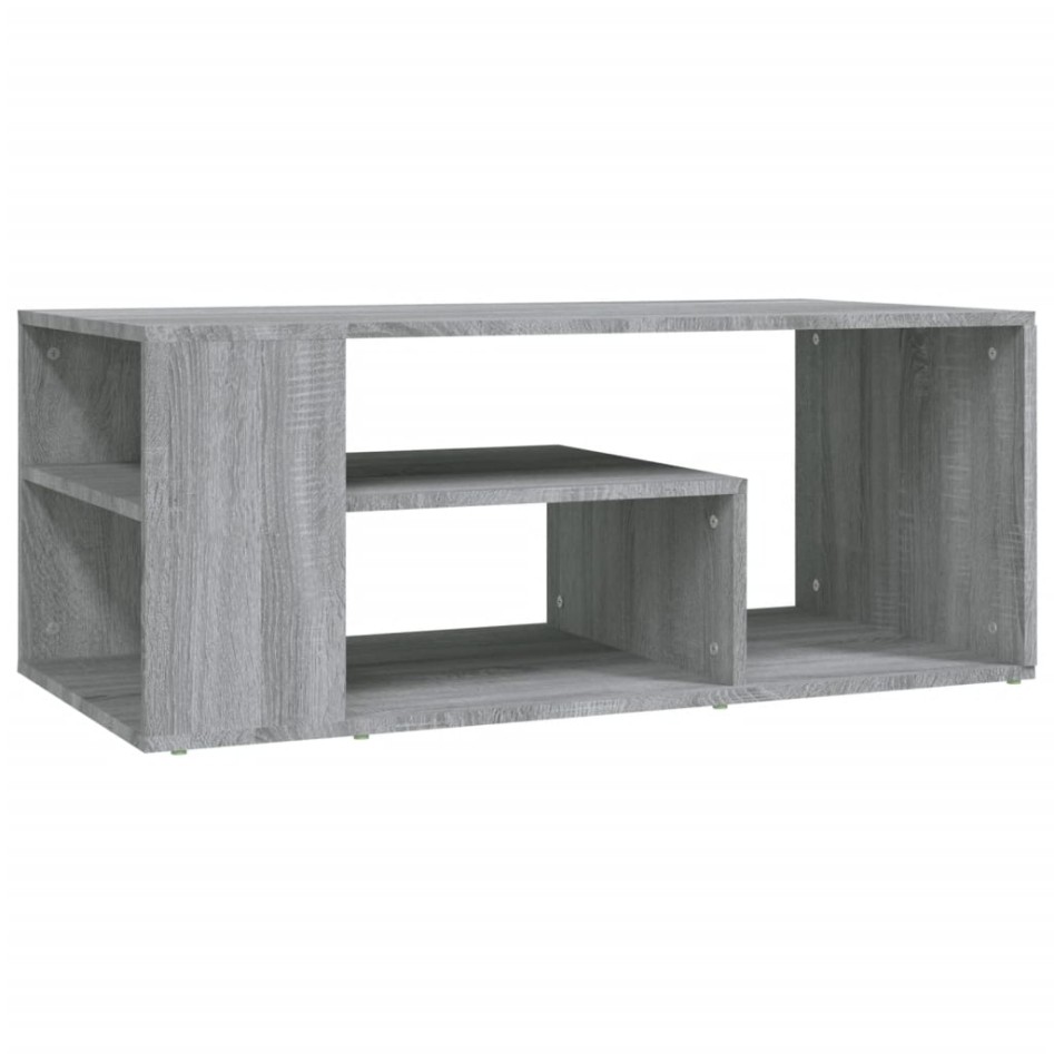 Mesa de centro madera contrachapada gris Sonoma 100x50x40