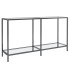 Mesa consola transparente vidrio templado 140x35x75,5