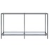 Mesa consola transparente vidrio templado 140x35x75,5