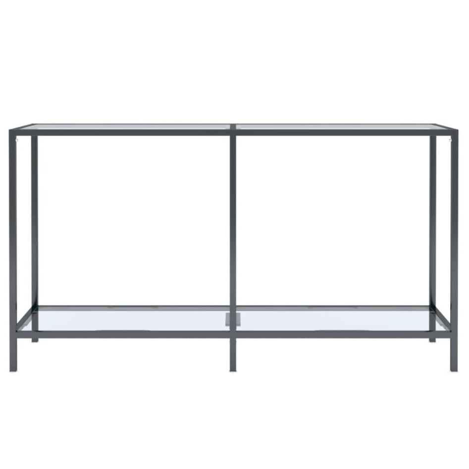 Mesa consola transparente vidrio templado 140x35x75,5