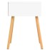 Mesita de noche madera ingeniería blanco y Sonoma 40x40x56