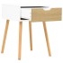 Mesita de noche madera ingeniería blanco y Sonoma 40x40x56