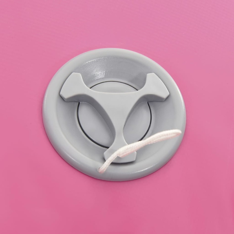 Rollo hinchable de gimnasia con bomba PVC rosa 100x60