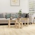 Mesas apilables 3 pzas madera contrachapada color roble