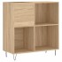 Mueble discos madera contrachapada roble Sonoma 84,5x38x89