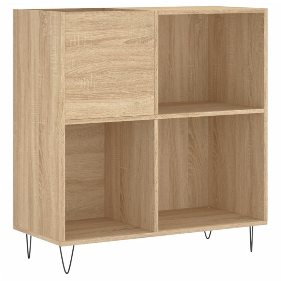 Mueble discos madera contrachapada roble Sonoma 84,5x38x89