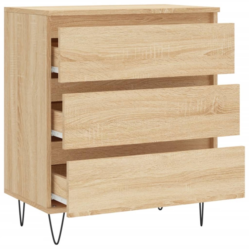 Aparador de madera contrachapada roble Sonoma 60x35x70