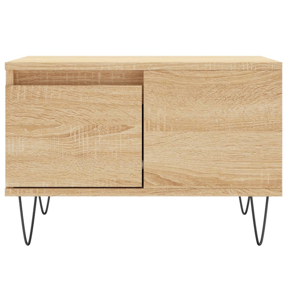 Mesa de centro madera contrachapada roble Sonoma 55x55x36,5