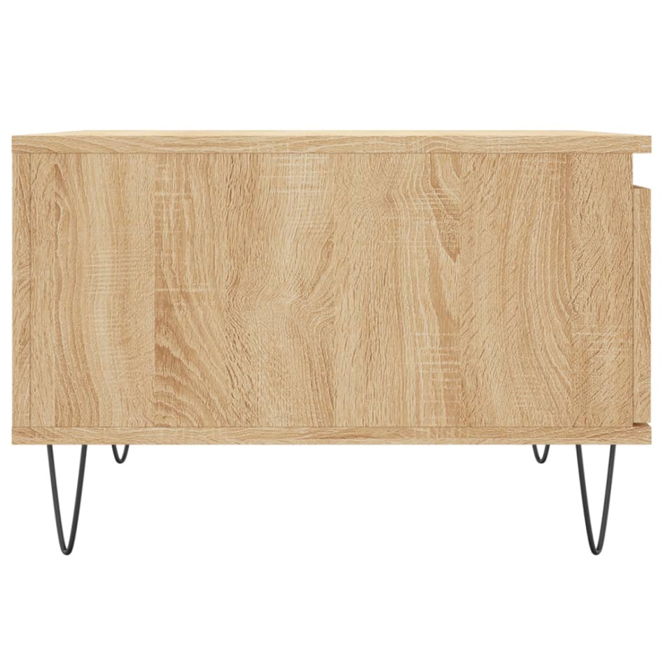 Mesa de centro madera contrachapada roble Sonoma 55x55x36,5