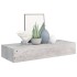 Estante de pared con cajón MDF gris hormigón 60x23,5x10
