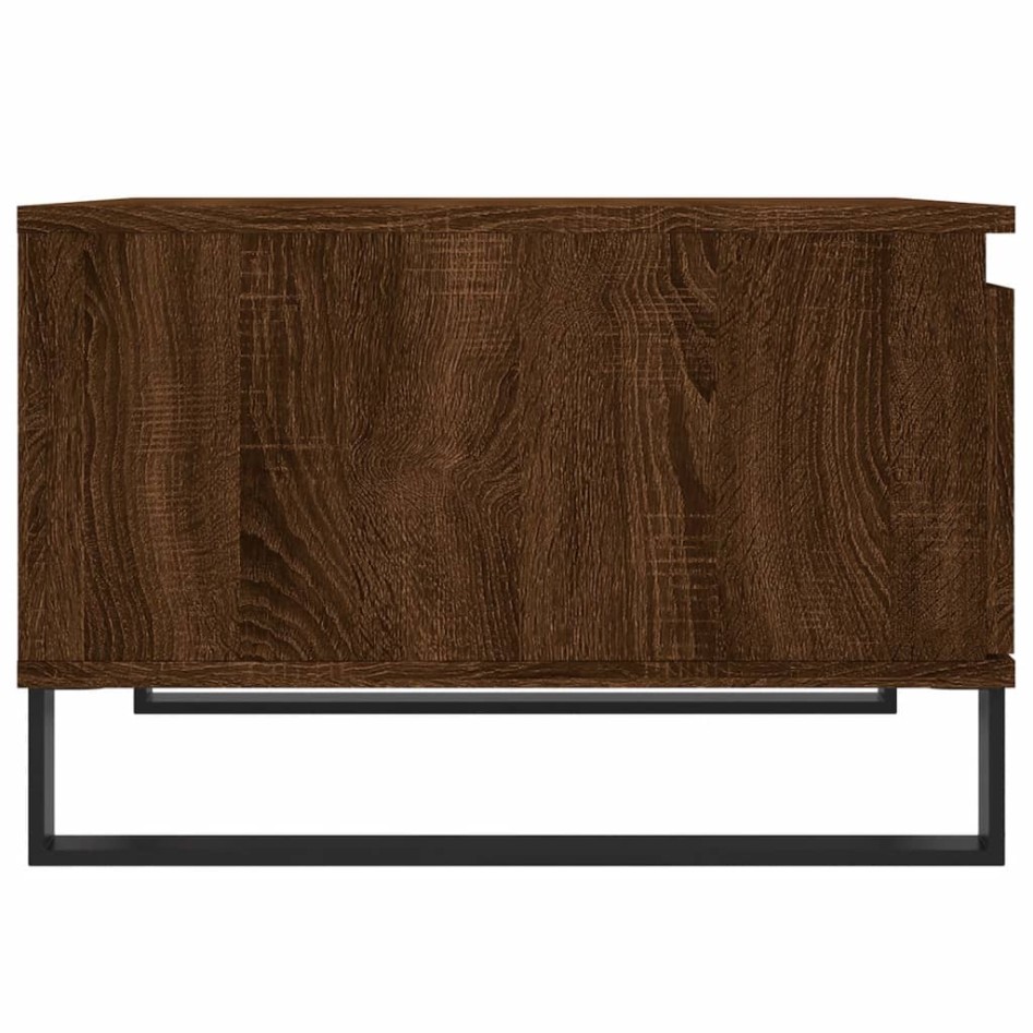Mesa de centro madera contrachapada roble marrón 55x55x36,5