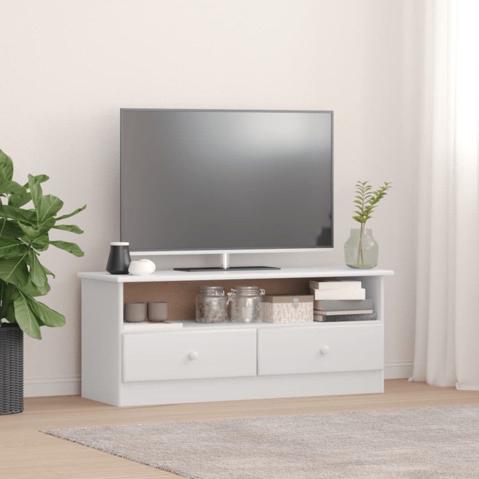 Mueble de TV con cajones ALTA madera de pino blanco