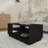 Mesa de centro de madera de ingeniería negra 102x55x43