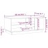 Mesa de centro de madera de ingeniería negra 102x55x43