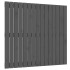 Cabecero de cama de pared madera maciza pino gris 95,5x3x90