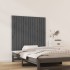 Cabecero de cama de pared madera maciza pino gris 95,5x3x90