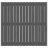 Cabecero de cama de pared madera maciza pino gris 95,5x3x90