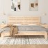 Cabecero de cama de pared madera maciza de pino 166x3x63