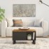 Mesa de centro de madera maciza mango 60x50x35