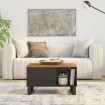 Mesa de centro de madera maciza mango 60x50x35 cm