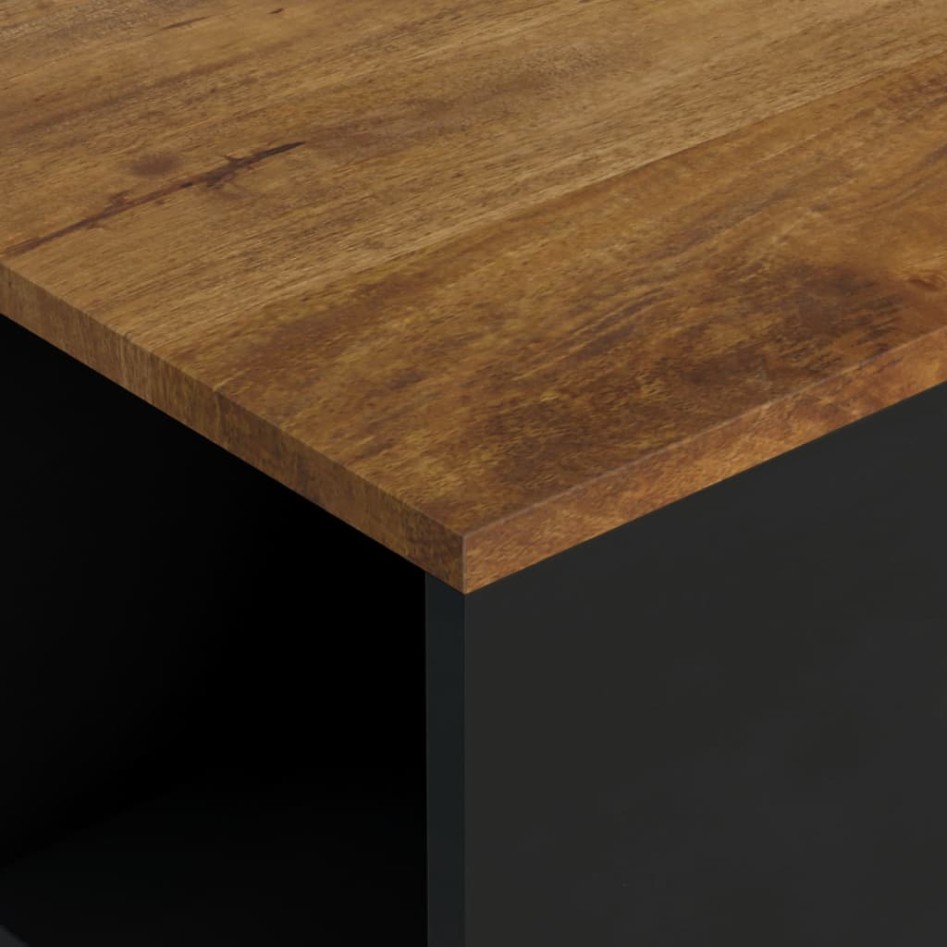 Mesa de centro de madera maciza mango 60x50x35