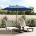 Sombrilla de jardín con poste de madera azul celeste 299x240