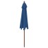 Sombrilla de jardín con poste de madera azul celeste 299x240