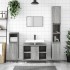 Armario de baño madera contrachapada gris Sonoma 30x30x100