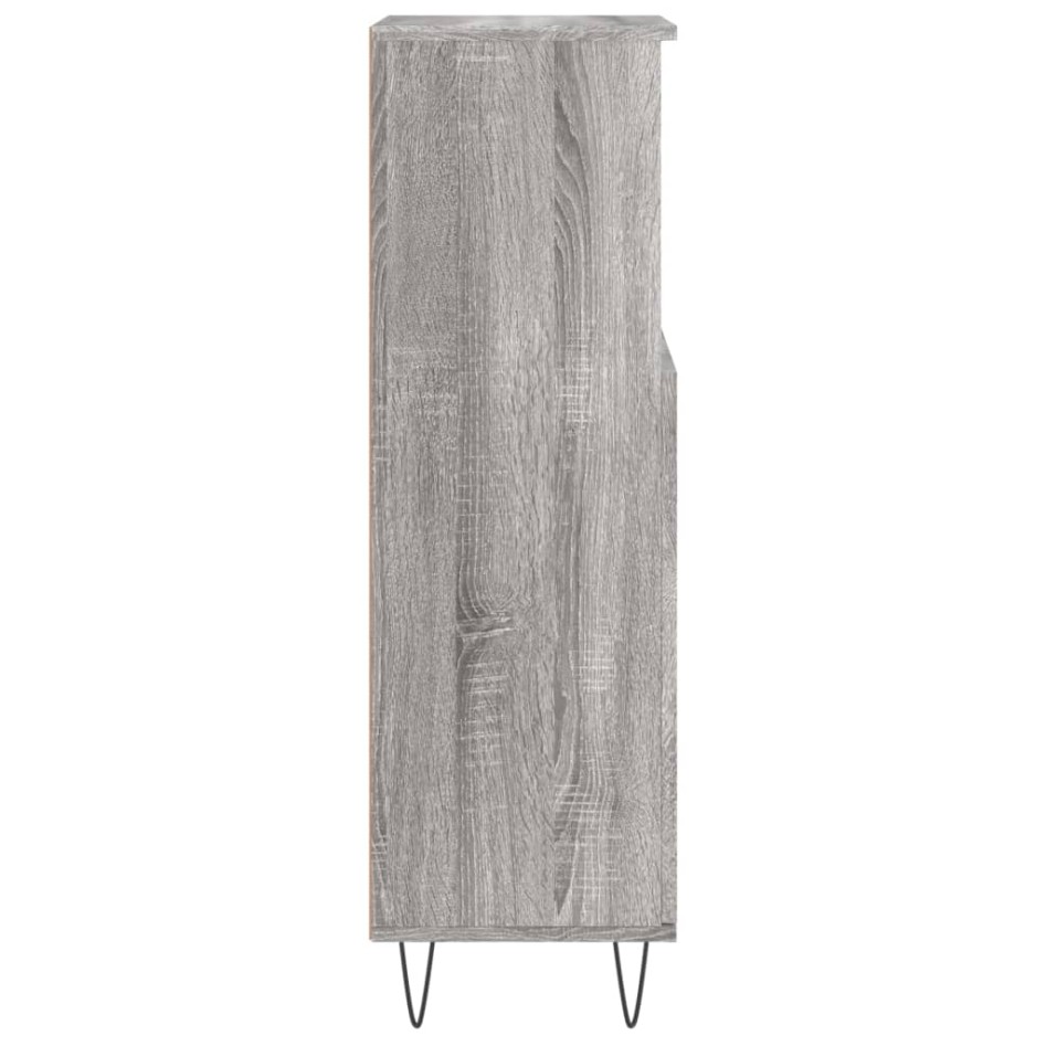 Armario de baño madera contrachapada gris Sonoma 30x30x100