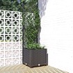Jardinera con enrejado PP negro 40x40x136 cm