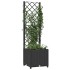 Jardinera con enrejado PP negro 40x40x136