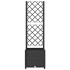 Jardinera con enrejado PP negro 40x40x136