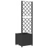 Jardinera con enrejado PP negro 40x40x136