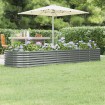 Jardinera arriate acero recubrimiento polvo gris 296x80x36 cm