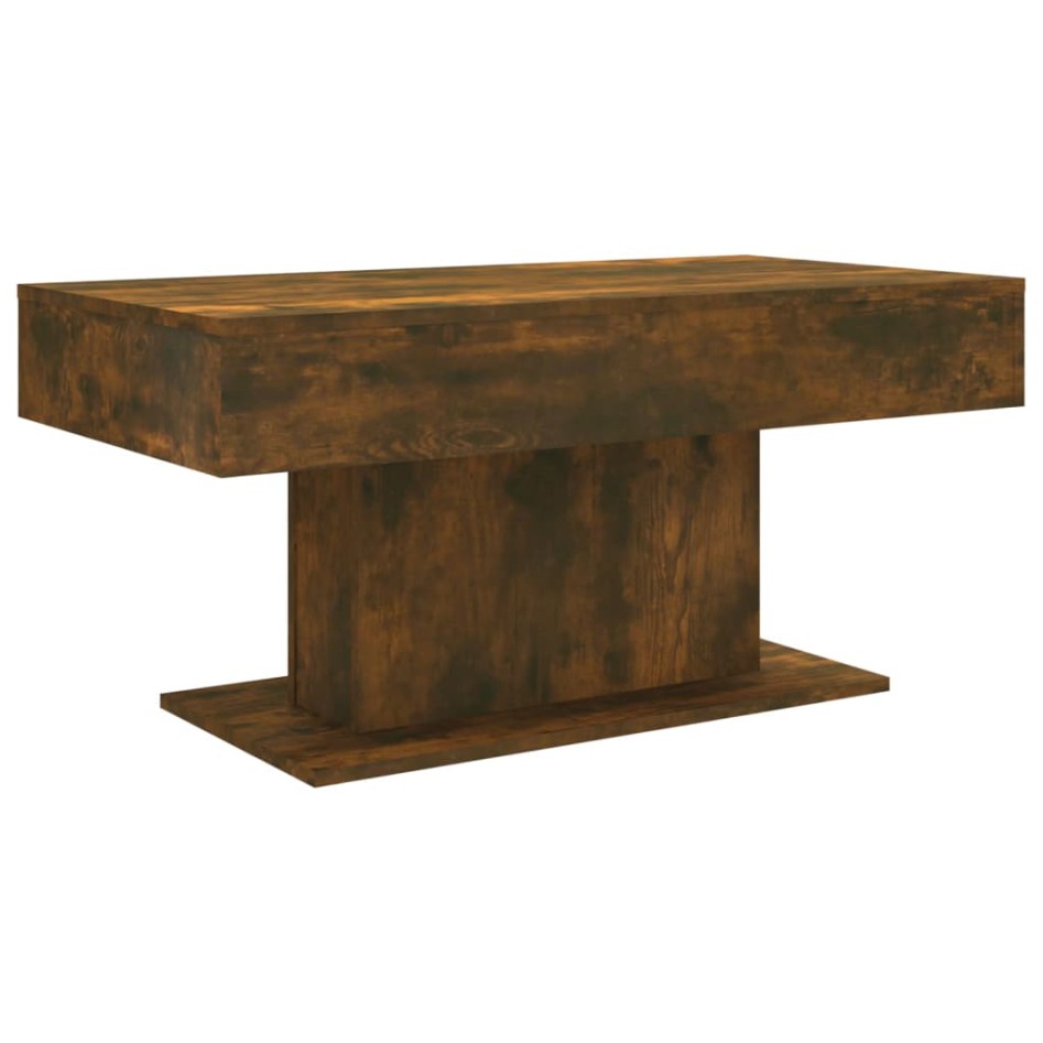Mesa de centro madera contrachapada roble ahumado 96x50x45