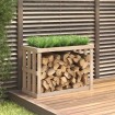 Soporte para leña de exterior madera maciza pino 108x52x74 cm