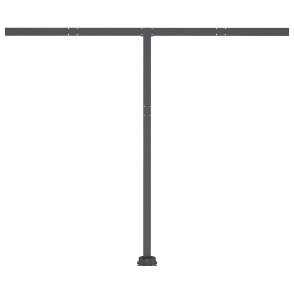 Toldo retráctil manual con LED color crema 350x250