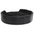 Cama para perros felpa y cuero sintético negro 99x89x21