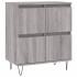 Aparador de madera contrachapada gris Sonoma 60x35x70