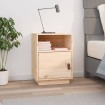 Mesita de noche madera maciza de pino 40x34x55 cm