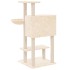 Rascador para gatos con postes de sisal crema 108,5