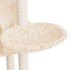 Rascador para gatos con postes de sisal crema 108,5